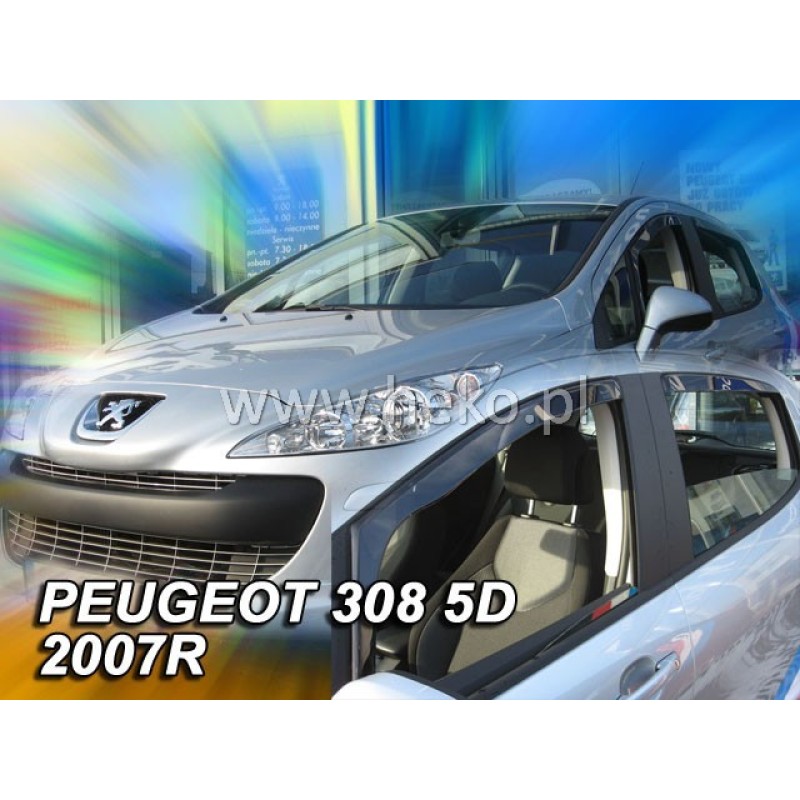 Ανεμοθραύστες Peugeot 308 (2007-2013 ) 5 πορτο - 4 τμχ. εμπρός και πίσω, Heko