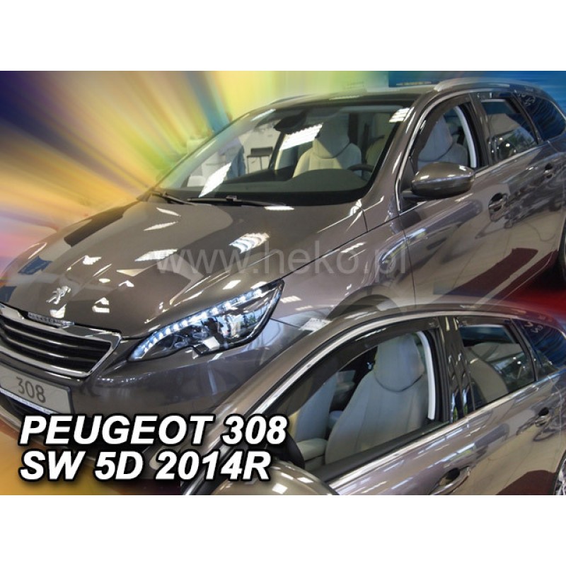 Ανεμοθραύστες Peugeot 308 (2014-2021) combi - 4 τμχ. εμπρός και πίσω, Heko
