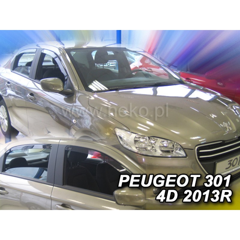 Ανεμοθραύστες Peugeot 301 (2013+ ) sedan - 4 τμχ. εμπρός και πίσω, Heko
