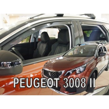Ανεμοθραύστες Peugeot 3008 (2016-2024) - 4 τμχ. εμπρός και πίσω, Heko