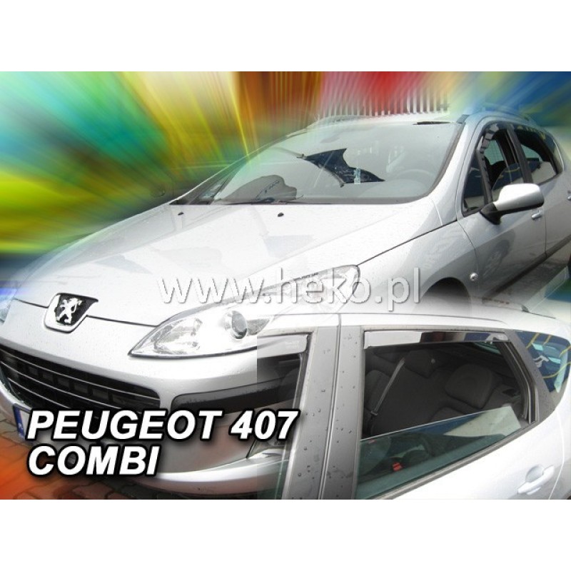 Ανεμοθραύστες Peugeot 407 (2004-2011) combi - 4 τμχ. εμπρός και πίσω, Heko