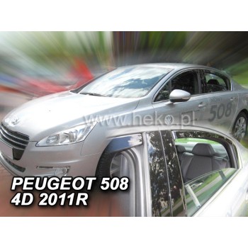 Ανεμοθραύστες Peugeot 508 (2011-2018) sedan - 4 τμχ. εμπρός και πίσω, Heko