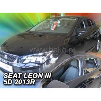 Ανεμοθραύστες Seat Leon (2013-2020) 5 πορτο - 4 τμχ εμπρός και πίσω, Heko