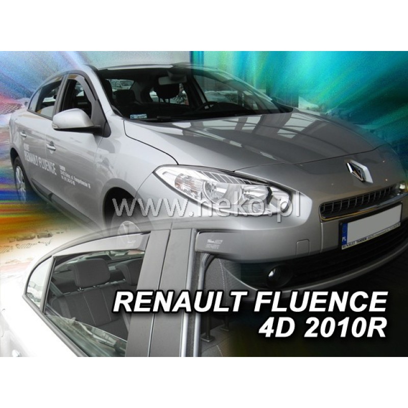 Ανεμοθραύστες Renault Fluence (2009-2016) 4 πορτο - 4 τμχ. εμπρός και πίσω, Heko