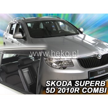 Ανεμοθραύστες Skoda Superb (2009-2015) combi - 4 τμχ εμπρός και πίσω, Heko