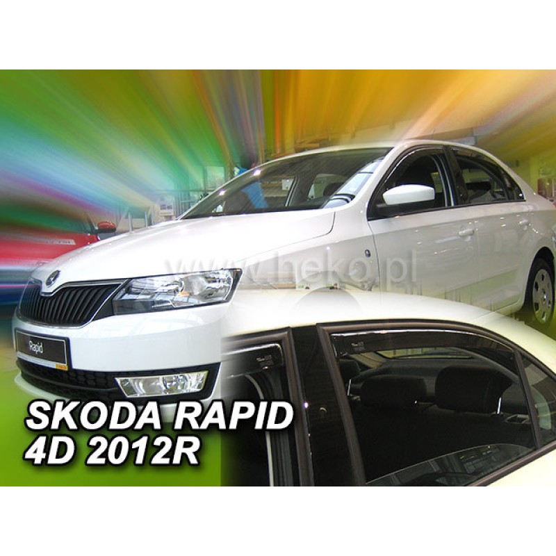 Ανεμοθραύστες Skoda Rapid (2012-2019) 5 πορτο - 4 τμχ εμπρός και πίσω, Heko