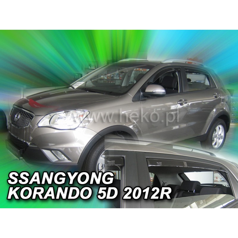 Ανεμοθραύστες Ssangyong Korando (2011-2019) 5 πορτο - 4 τμχ εμπρός και πίσω, Heko