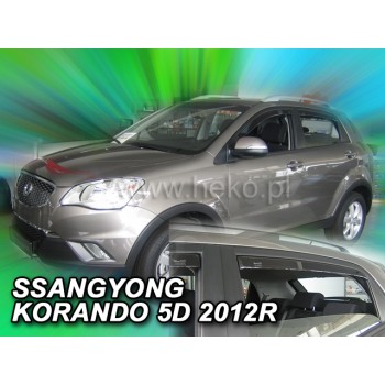 Ανεμοθραύστες Ssangyong Kyron (2005-2014) 5 πορτο - 4 τμχ εμπρός και πίσω, Heko