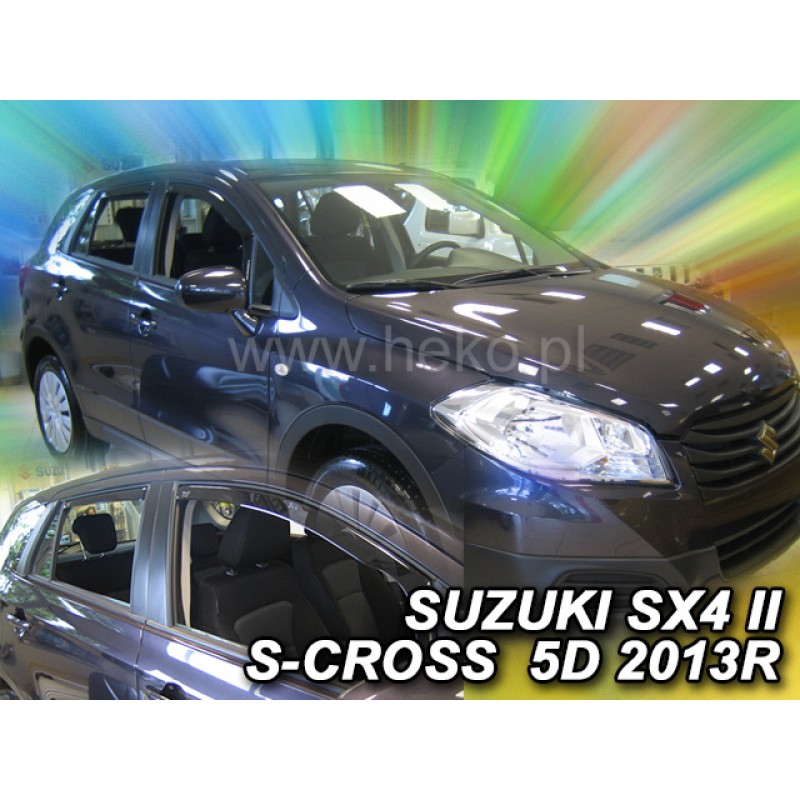 Ανεμοθραύστες Suzuki SX4 II S-Cross (2013-2021) 5 πορτο - 4 τμχ εμπρός και πίσω, Heko