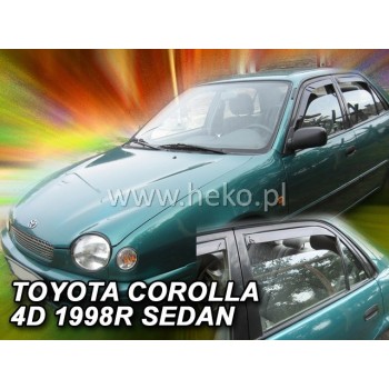 Ανεμοθραύστες Toyota Corolla (1997-2001) 4 πορτο sedan - 4 τμχ εμπρός και πίσω, Heko Ανεμοθραύστες Toyota Corolla (1997-2001) 4 πορτο sedan - 4 τμχ εμπρός και πίσω, Heko