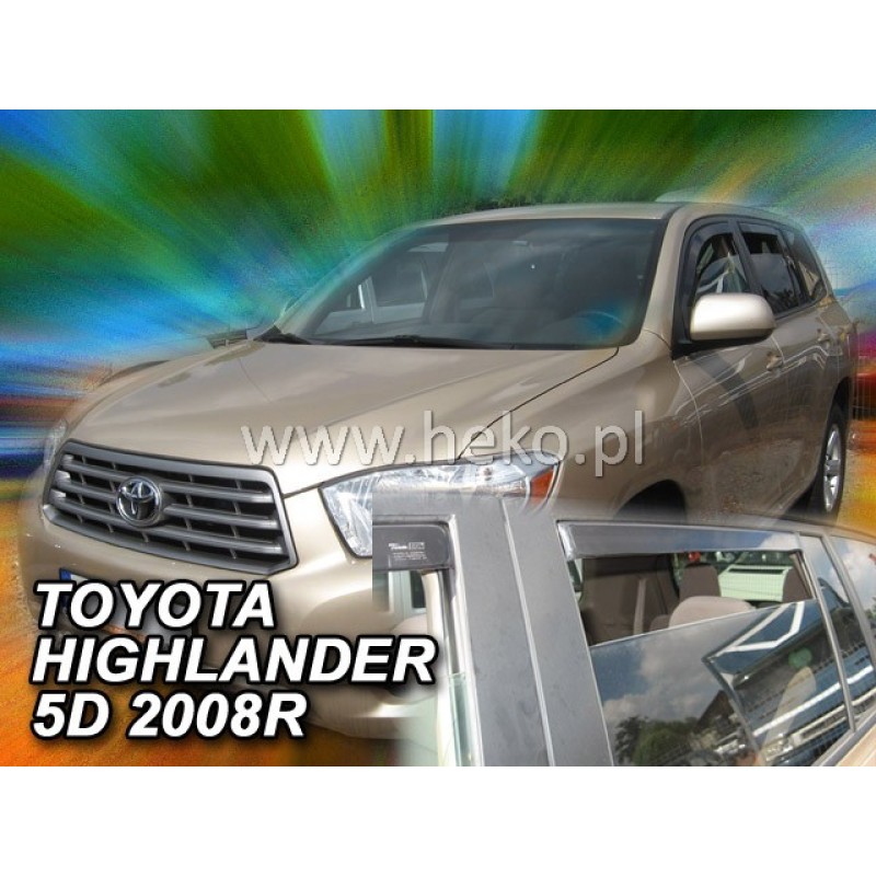 Ανεμοθραύστες Toyota Highlander (USA) (2007-2013) - 4 τμχ εμπρός και πίσω, Heko