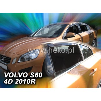Ανεμοθραύστες Volvo S60 (2010-2018) sedan - 4 τμχ εμπρός και πίσω, Heko