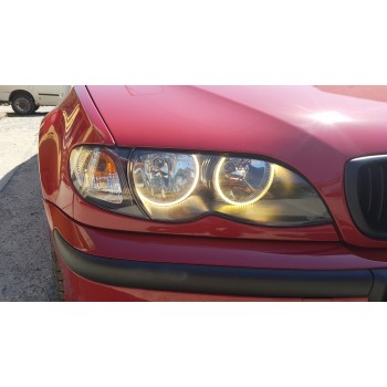 Δαχτυλίδια BMW E46 coupe (1998-2003) / BMW E46 Sedan, Combi (1998-2005) angel eyes με 66 led - κίτρινο χρώμα Δαχτυλίδια BMW E46 coupe (1998-2003) / BMW E46 Sedan, Combi (1998-2005) angel eyes με 66 led - κίτρινο χρώμα