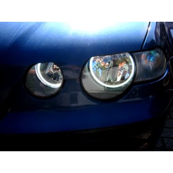 Δαχτυλίδια BMW E46 compact (2001-2005) angel eyes με 66 led - λευκά