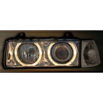 Φανάρια εμπρός BMW E36 (1991-2000) 2d coupe angel eyes - chrome , χωρίς λάμπες (Η7) - σετ 2τμχ. Φανάρια εμπρός BMW E36 (1991-2000) 2d coupe angel eyes - chrome , χωρίς λάμπες (Η7) - σετ 2τμχ.