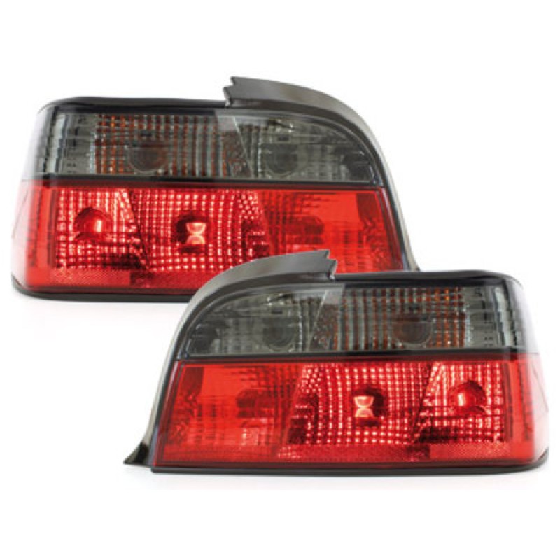 Πίσω φανάρια BMW E36 (1991-1999) 4d sedan - φιμέ χρωμίου - σετ 2τμχ.