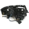 Φανάρια εμπρός Audi A6 C5 (2001-2004) led lightbar - μαύρα , με λάμπες (Η1) - σετ 2τμχ.
