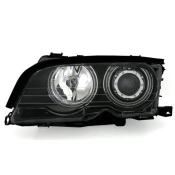 Φανάρια εμπρός BMW E46 coupe και cabrio (1999-2003) angel eyes - χωρίς φλας , με λάμπες (Η1) - σετ 2τμχ.