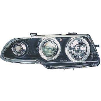 Φανάρια εμπρός Opel Astra F (1994-1999) angel eyes - μαύρα , με λάμπες (Η1) - σετ 2τμχ. Φανάρια εμπρός Opel Astra F (1994-1999) angel eyes - μαύρα , με λάμπες (Η1) - σετ 2τμχ.