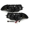 Φανάρια εμπρός Opel Astra F (1994-1999) angel eyes - μαύρα , με λάμπες (Η1) - σετ 2τμχ.