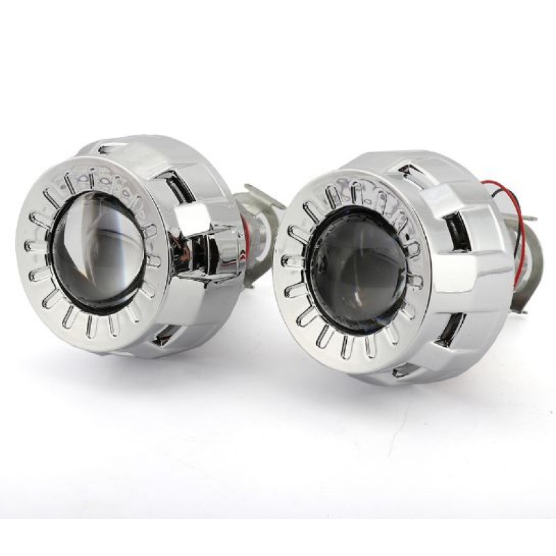 Bi xenon προτζέκτορες 2'' για ενσωμάτωση Morimoto Mini - με 2 στρογγυλά καπάκια
