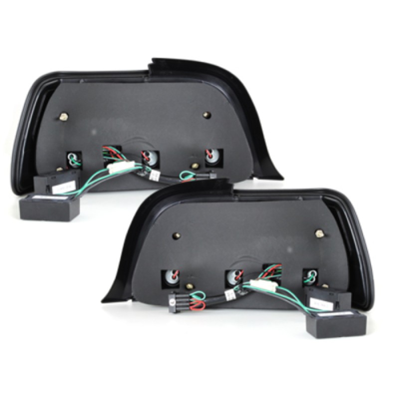 Πίσω φανάρια led BMW E36 (1991-1999) sedan - μαύρα - σετ 2τμχ.