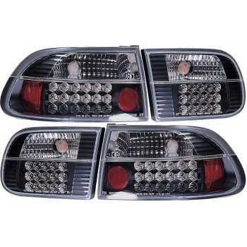 Πίσω φανάρια led Honda Civic (1991-1995) 2D / 4D - μαύρα - σετ 2τμχ.