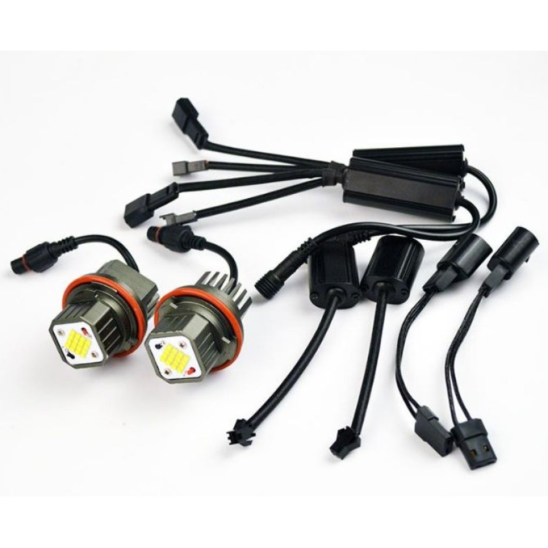 Angel eyes BMW E39 / E60 / E53 X5 / E65 / E87 / E63 160W led - λευκό χρώμα - 2τμχ.