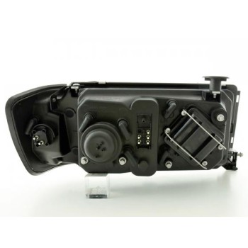 Φανάρια εμπρός Mercedes W124 (1993-1995) μαύρα , με λάμπες (Η1) - σετ 2τμχ.