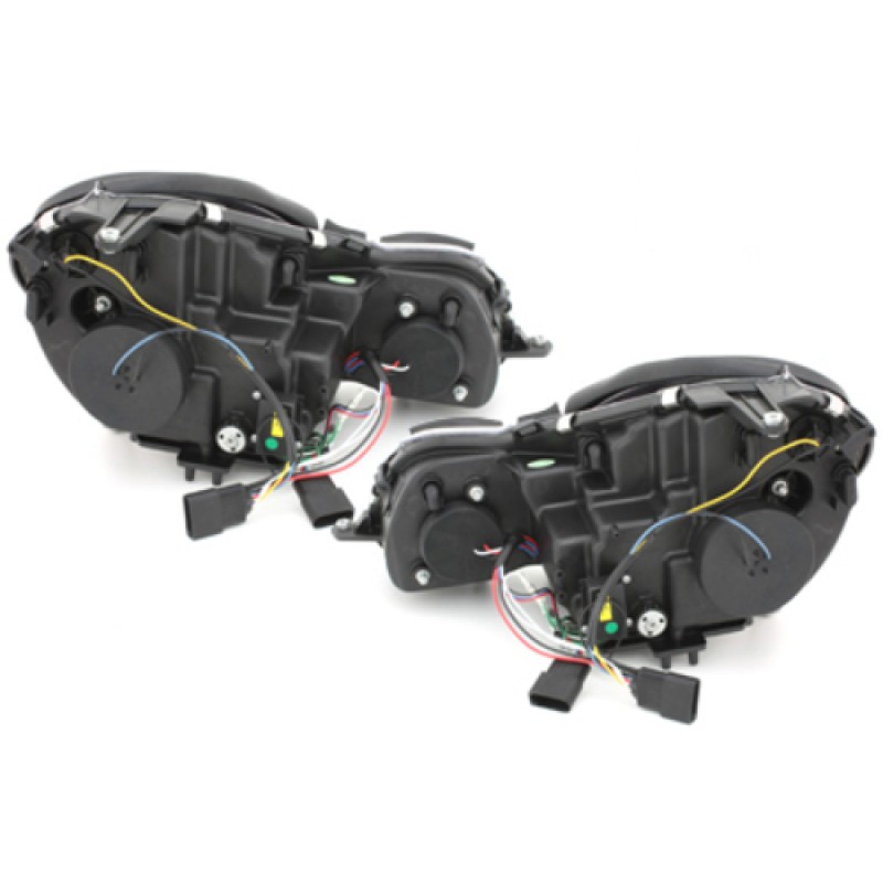 Φανάρια εμπρός Mercedes W211 E-Class (2006-2009) led , χωρίς λάμπες (Η7) - σετ 2τμχ.