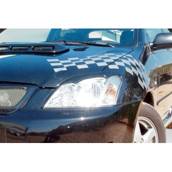 Φρυδάκια φαναριών TOYOTA Corolla (2002-2006) hatchback - μαύρα