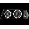 Φανάρια εμπρός Vw Transporter T4 (1997-2003) angel eyes, μαύρα , χωρίς λάμπες (Η7) - σετ 2τμχ.
