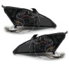 Φανάρια εμπρός Ford Focus (2001-2004) led - μαύρα , με λάμπες (Η1) - σετ 2τμχ.