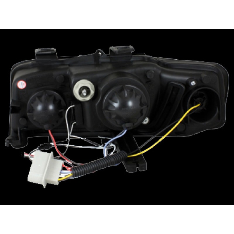 Φανάρια εμπρός Audi A4 (2001-2004) led Dayline - chrome , με λάμπες (Η1) - σετ 2τμχ.