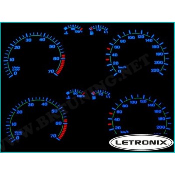 Φωτιζόμενο καντράν για Vw Golf 4 / Bora - 260 km/h / 7000 στρ. μπλε Φωτιζόμενο καντράν για Vw Golf 4 / Bora - 260 km/h / 7000 στρ. μπλε
