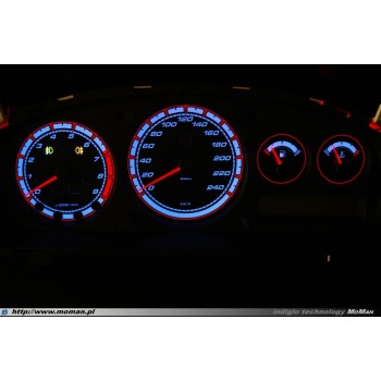 Φωτιζόμενα όργανα ταμπλό για Nissan Primera P11 (1999-2002) - μπλε