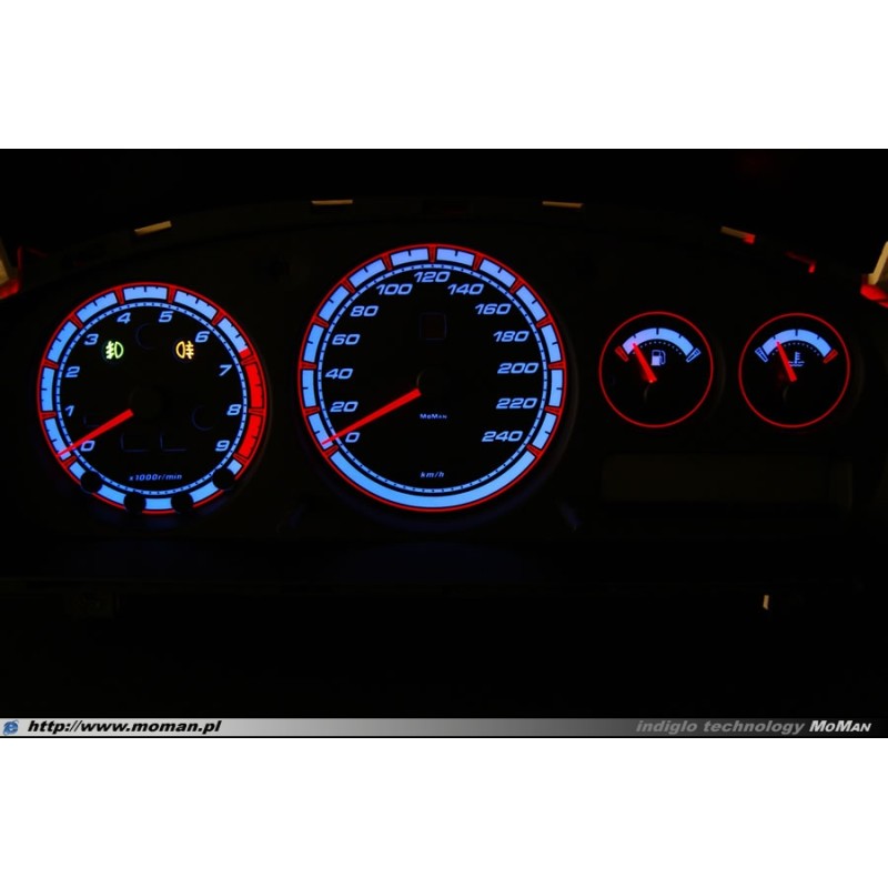 Φωτιζόμενα όργανα ταμπλό για Nissan Primera P11 (1999-2002) - μπλε