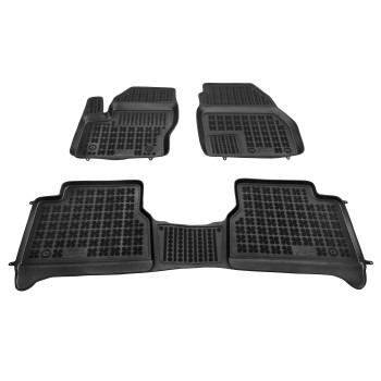 Λαστιχένια πατάκια Ford Transit Connect / Tourneo Connect (2013-2023) - τύπου σκαφάκι - 3τμχ., Rezaw Plast