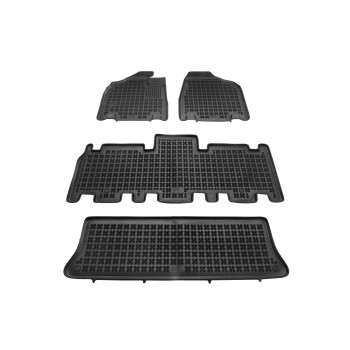 Λαστιχένια πατάκια KIA Carnival II (2005-2014) - 7 θέσιο - τύπου σκαφάκι - 4τμχ., Rezaw Plast
