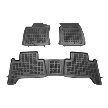 Λαστιχένια πατάκια TOYOTA Land Cruiser J120 (2002-2009) - τύπου σκαφάκι - 3τμχ., Rezaw Plast