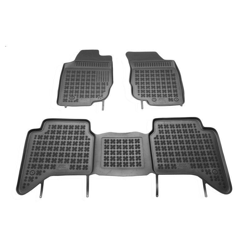 Λαστιχένια πατάκια TOYOTA Hilux (2005-2015) - 4 doors - τύπου σκαφάκι - 3τμχ., Rezaw Plast