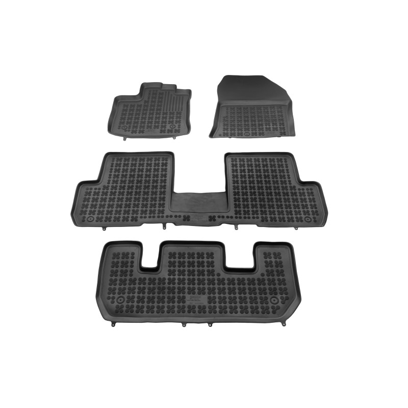 Λαστιχένια πατάκια DACIA Lodgy I (2012-2020) / DACIA Logan I Stepway (2012-2020) - 7-θέσιο τύπου σκαφάκι - 4τμχ., Rezaw Plast