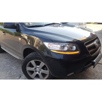 Φώτα ημέρας με φλας για γνήσια φανάρια για Hyundai Santa Fe (2006-2009) - led bar design Φώτα ημέρας με φλας για γνήσια φανάρια για Hyundai Santa Fe (2006-2009) - led bar design