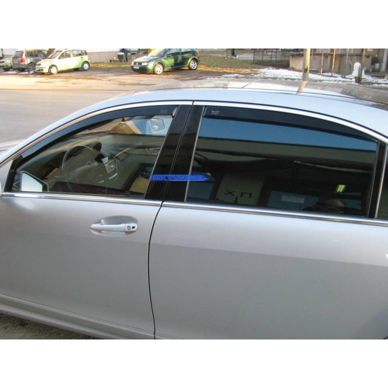 Ανεμοθραύστες Mercedes S-Class V221 (2007-2013) sedan (μακρύ) - 4 τμχ. εμπρός και πίσω 72cm, Heko