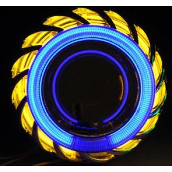 Bi xenon προτζέκτορες 2.5'' Morimoto Mini Spiral - με λευκό εσωτερικό και πράσινο εξωτερικό δαχτυλίδι