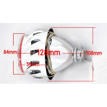 Bi xenon προτζέκτορες 2.5'' Morimoto Mini Spiral - με λευκό εσωτερικό και κίτρινο εξωτερικό δαχτυλίδι