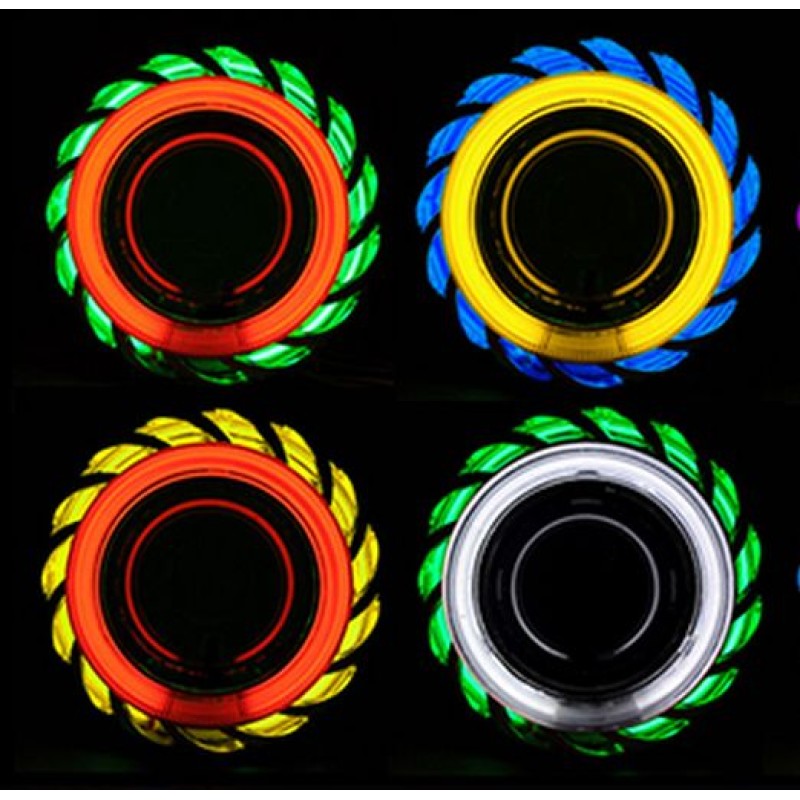 Bi xenon προτζέκτορες 2.5'' Morimoto Mini Spiral - με λευκό εσωτερικό και κίτρινο εξωτερικό δαχτυλίδι