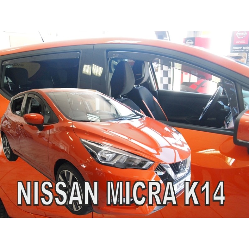 Ανεμοθραύστες Nissan Micra Κ-14 (2017+) 5 πορτο - 4 τμχ. εμπρός και πίσω, Heko