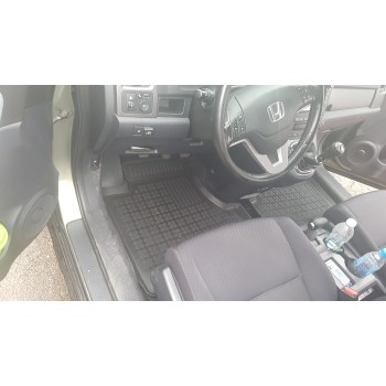 Λαστιχένια πατάκια HONDA CR-V III (2007-2012) - τύπου σκαφάκι - 3τμχ., Rezaw Plast