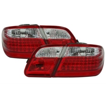Πίσω φανάρια led Mercedes W210 E-Class (1995-2002) λευκό φλας - σετ 2τμχ.